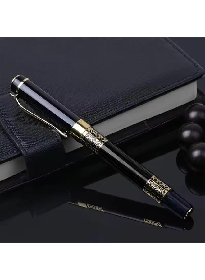 Fountain Pen Set with Gift Box, Refillable High End Business Signature Pen, 0.5MM Classic Metal Pen for Men and Women Writing (Black) - Image 5